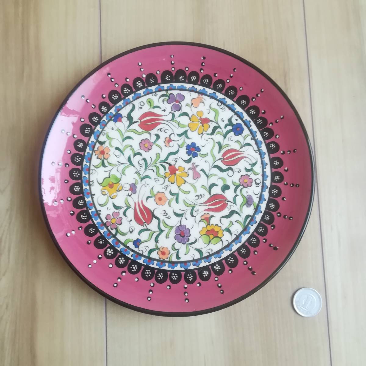  hand made Turkey ceramics kyu tough yai Stan b-ru floral print decoration plate pretty floral print stylish 