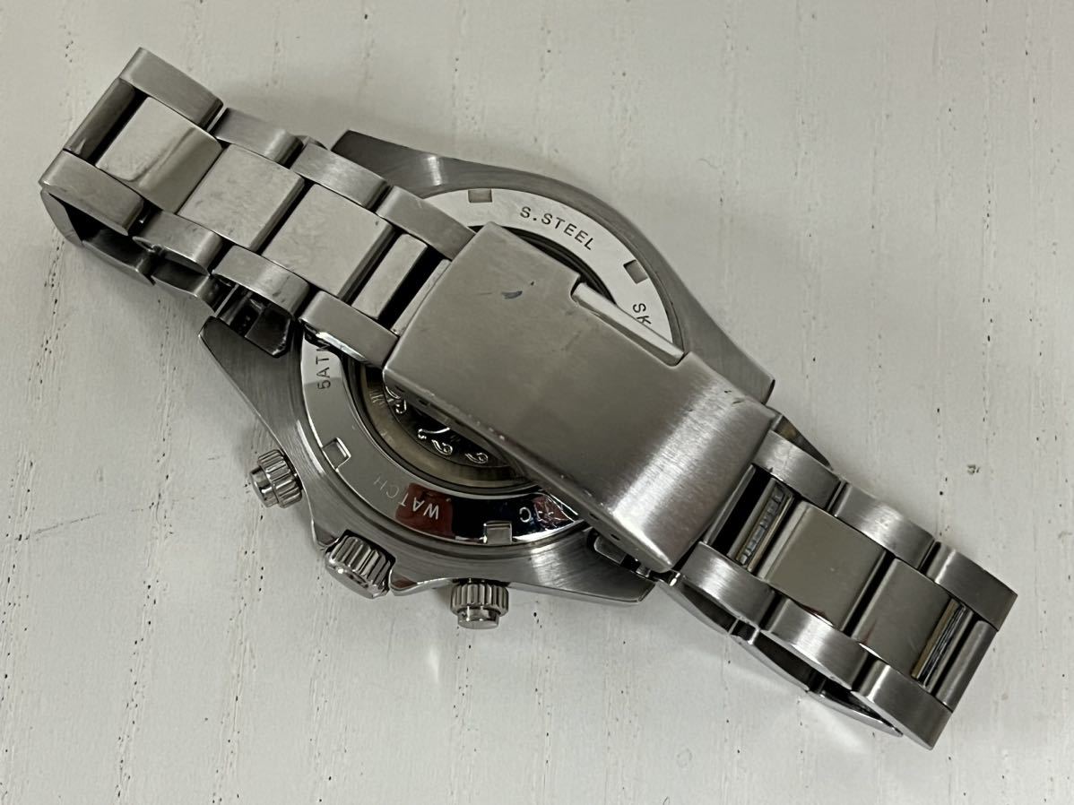 11h BROOKIANA ブルッキアーナ クロノグラフ 自動巻き メンズ腕時計 スケルトン 文字盤 BA1648 AUTOMATIC 稼動品_画像5
