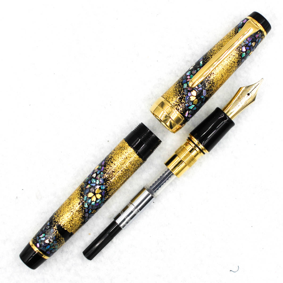 内閣総理大臣特別慰労品 セーラー 金蒔絵 螺鈿 桜流れ 万年筆 特製大型