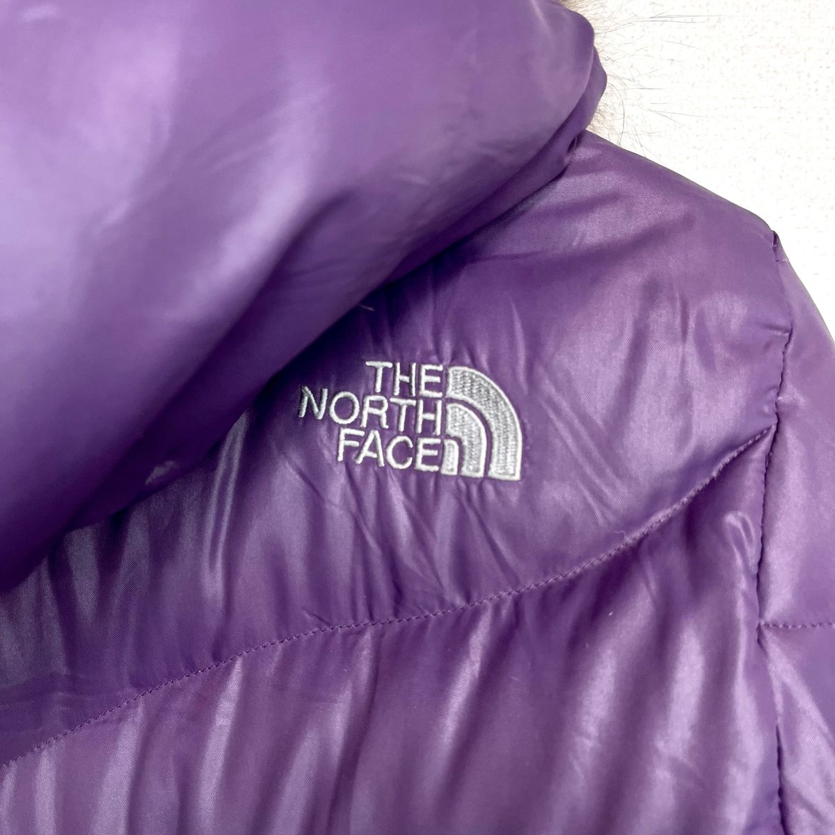 人気希少 ノースフェイス ダウンジャケット レディースM フード着脱可 600フィル THE NORTH FACE ファー