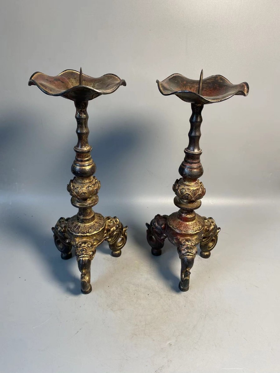 旧家蔵出古銅銅製香炉香道具銅製塗金仏像置物銅器古美術品中国古玩唐物