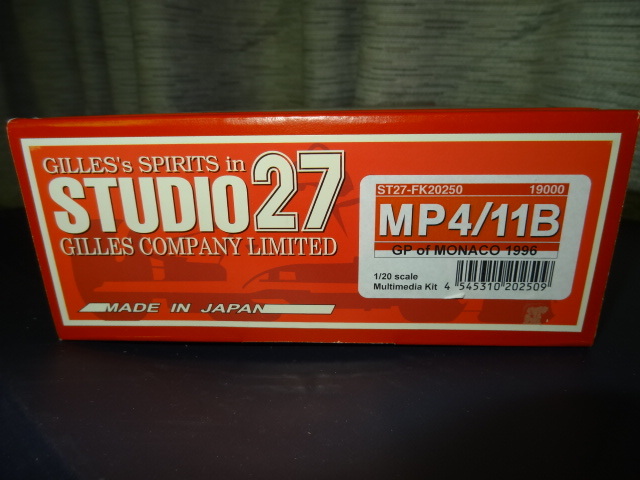 STUDIO27 1/20 マクラーレン MP4/11B 1996 モナコGP タバコデカール付き_画像1