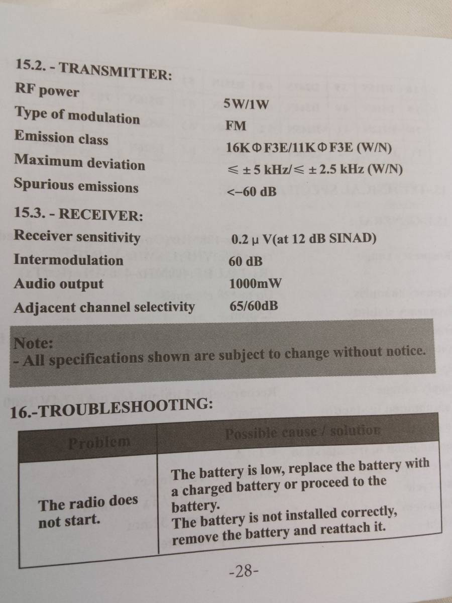 BAOFNG FM トランシーバー UV-5RE　無線機　美品_画像6