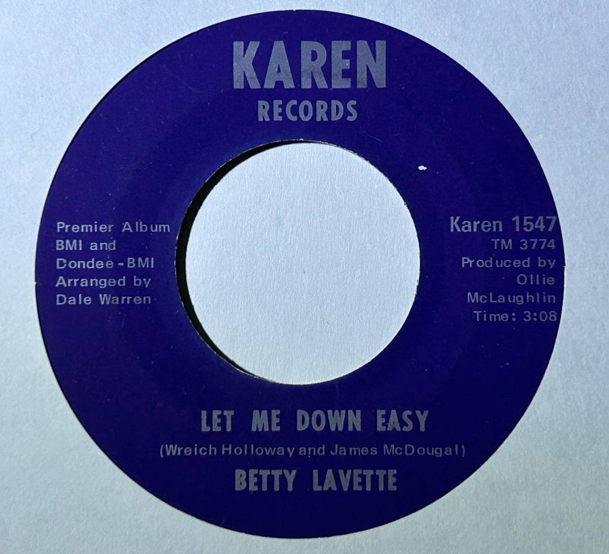Betty Lavette 「Let Me Down Easy / Ticket To The Moon」 funk45 soul45 deep funk 7インチ