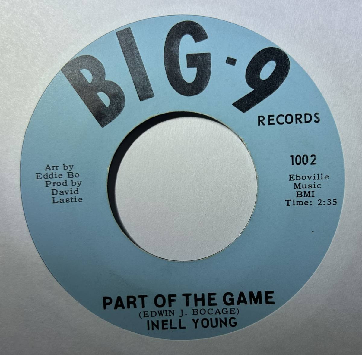 Inell Young [The Next Ball Game / Part Of The Game] funk45 soul45 deep funk 7 -inch 