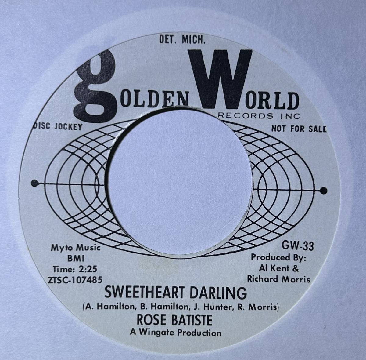 Rose Batiste 「Sweetheart Darling / That's What He Told Me」 soul45 ノーザンソウル 7インチ