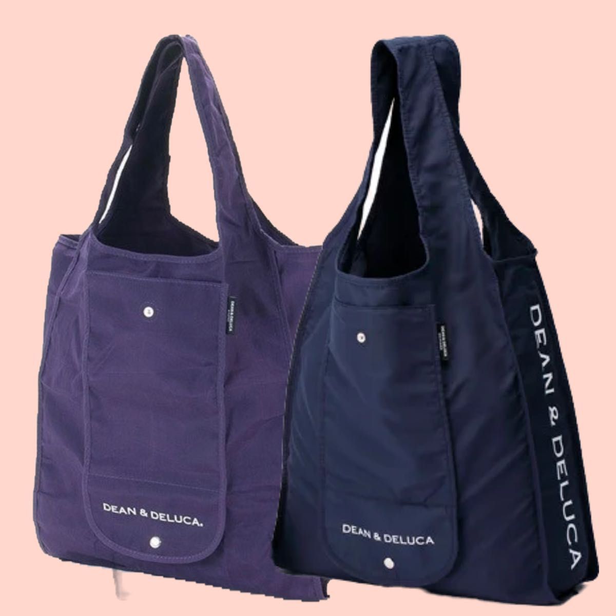 DEAN&DELUCA 正規品 岡山限定【紺】京都限定【紫】エコバッグ ☆ ディーン＆デルーカ 2色セット