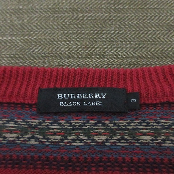 ■BURBERRY BLACK LABEL バーバリー ブラックレーベル セーター コットンリネン ニット 三陽商会_画像6