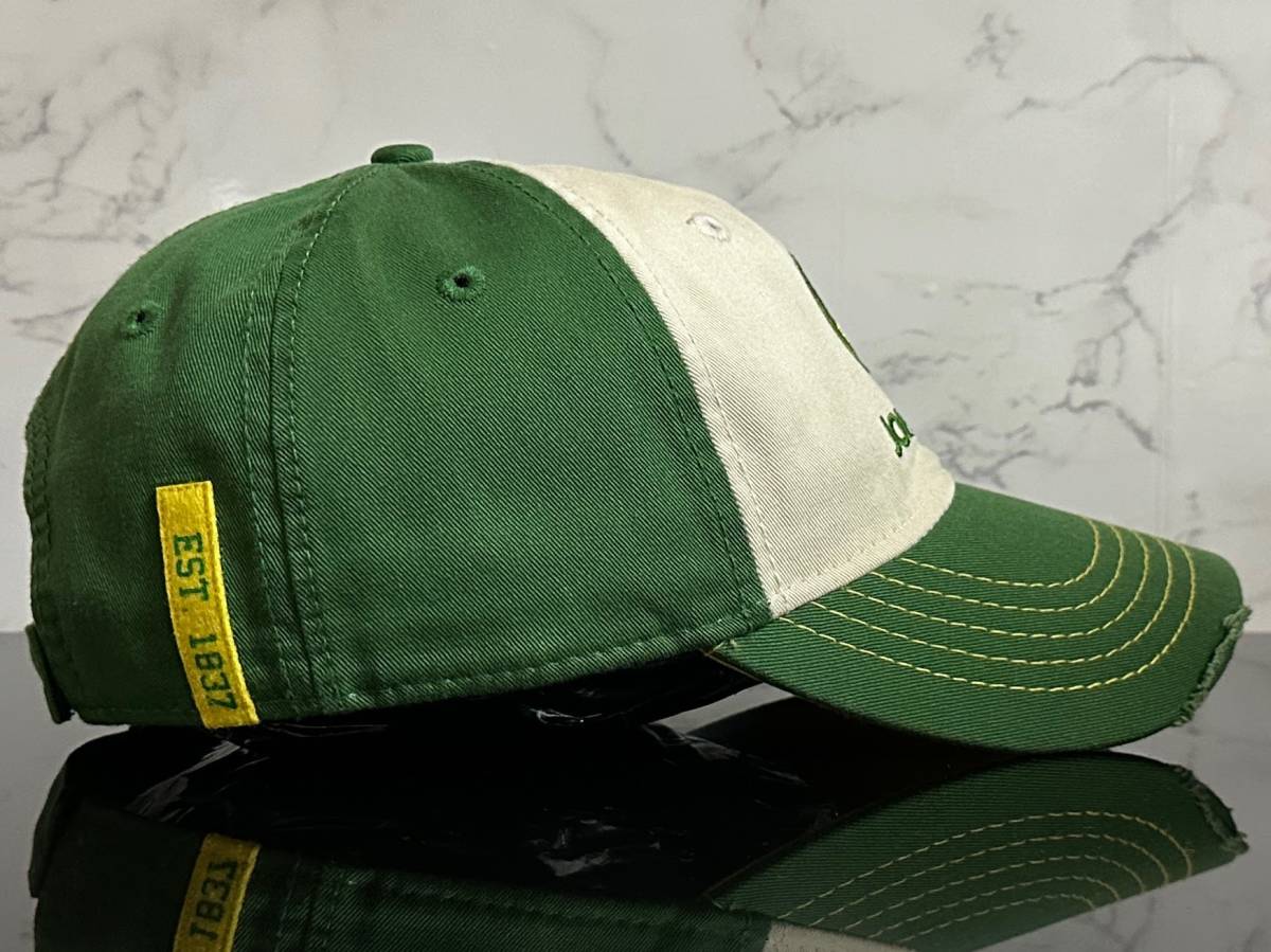 【未使用品】39B★JOHN DEERE ジョン・ディア キャップ 帽子 CAP JOHN DEERE カラーに拘りのビンテージ加工のコットン素材《FREEサイズ》_画像3