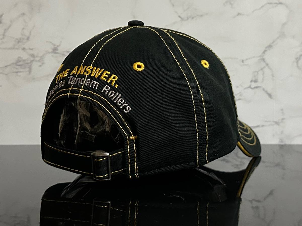 【未使用品】44A★Caterpillar CAT キャタピラー キャップ 帽子 CAP クールなブラックコットン素材に機械柄の刺繍デザイン《FREEサイズ》_画像6