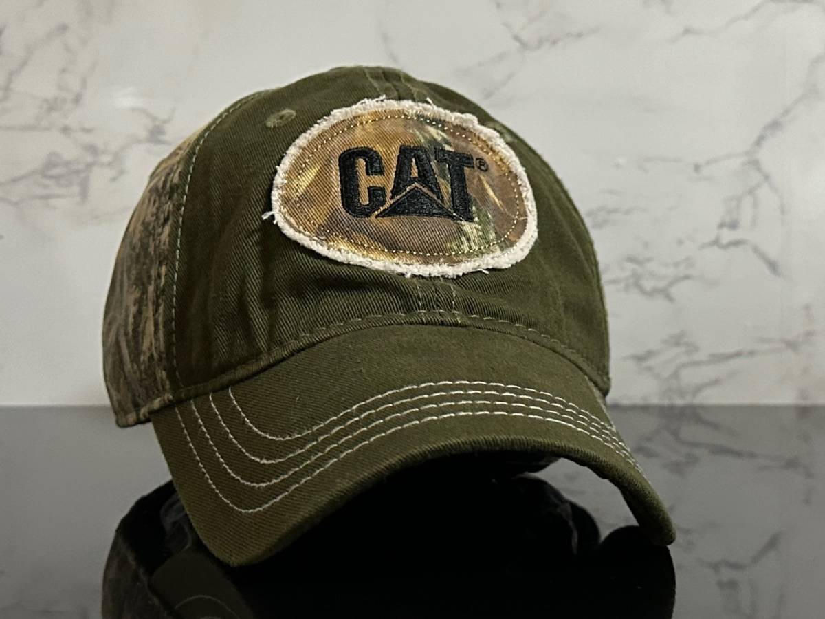 【未使用品】35B★Caterpillar CAT キャタピラー キャップ 帽子 クールなデザインのコットン素材にビンテージ加工ワッペン《FREEサイズ》_画像1