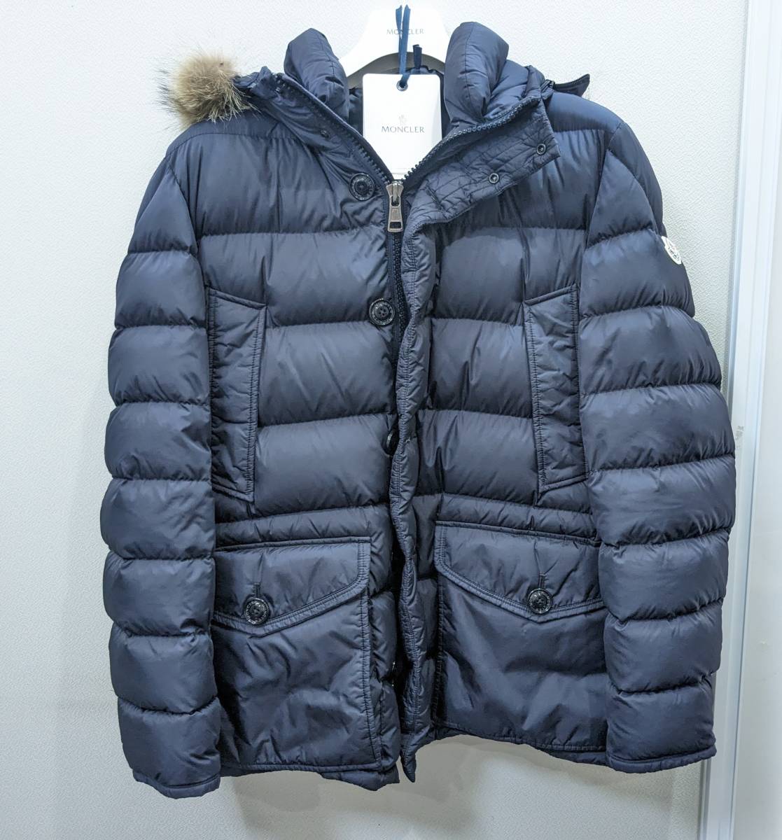 最終値下げ【極美品】MONCLER CLUNY モンクレール クルーニー ダウンジャケット TG5 サイズ5 ネイビー 紺色 正規品★人気 ブランド メンズ_画像1