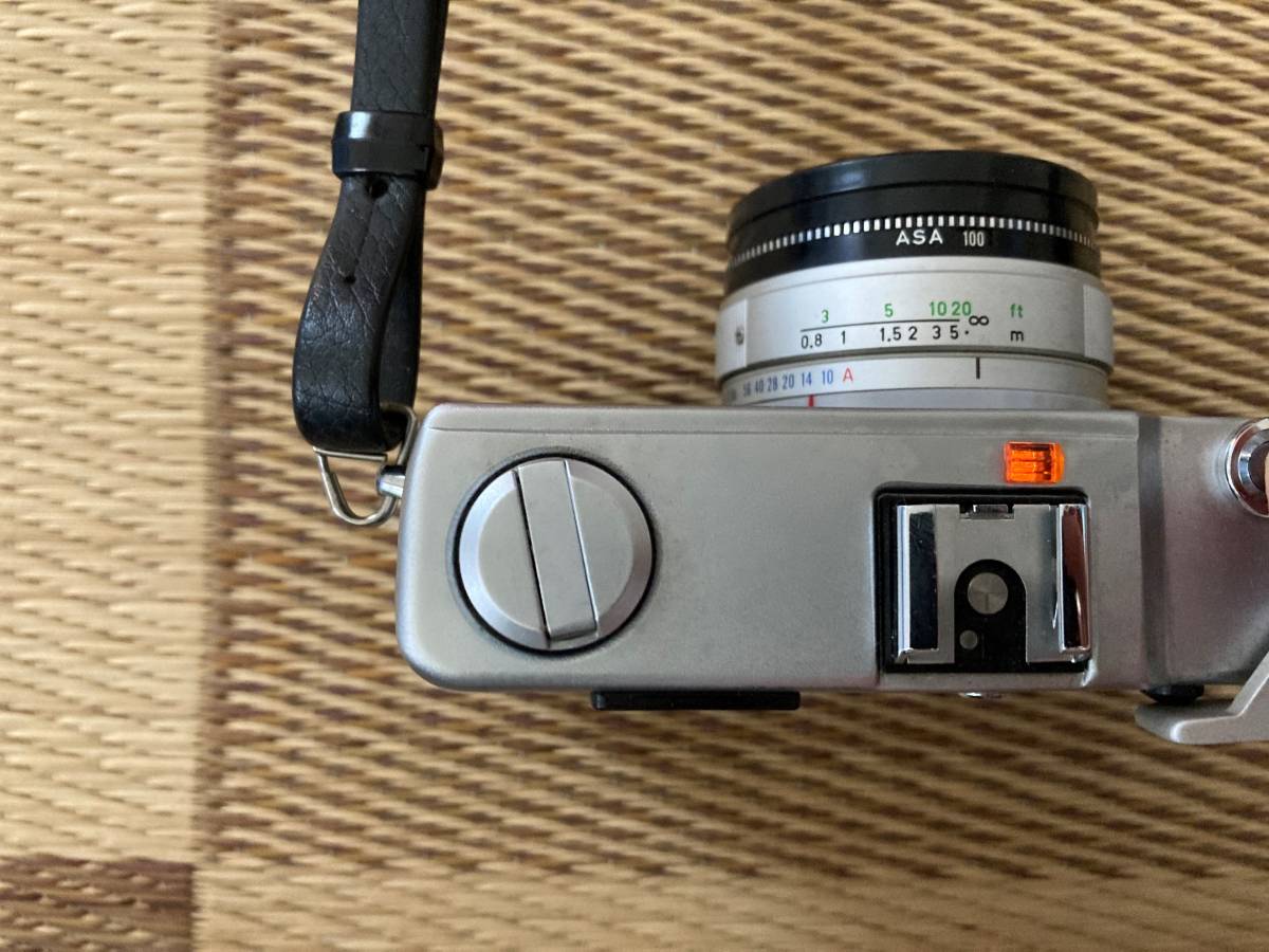動作品 キヤノン Canon Canodate E 通電 シャッター 確認済み 専用ケース レンズキャップ ストラップ 日本製 CANON LENS 40mm 1:2.8_画像3