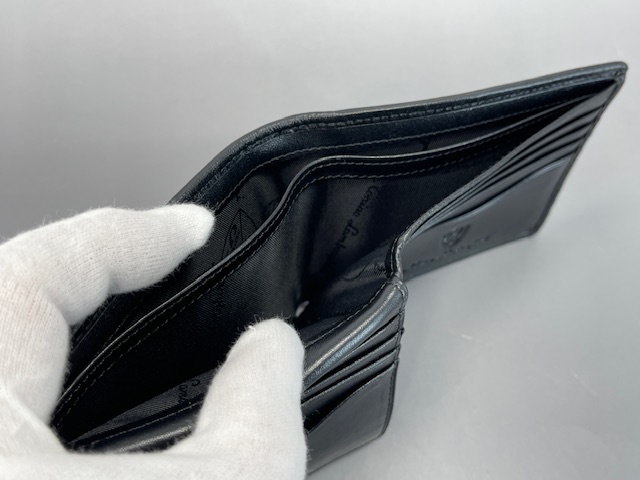 トニーノランボルギーニ プロテクト 二つ折り財布 札・カード入れ カードポケット×12 キャンバス×レザー 未使用品_画像6