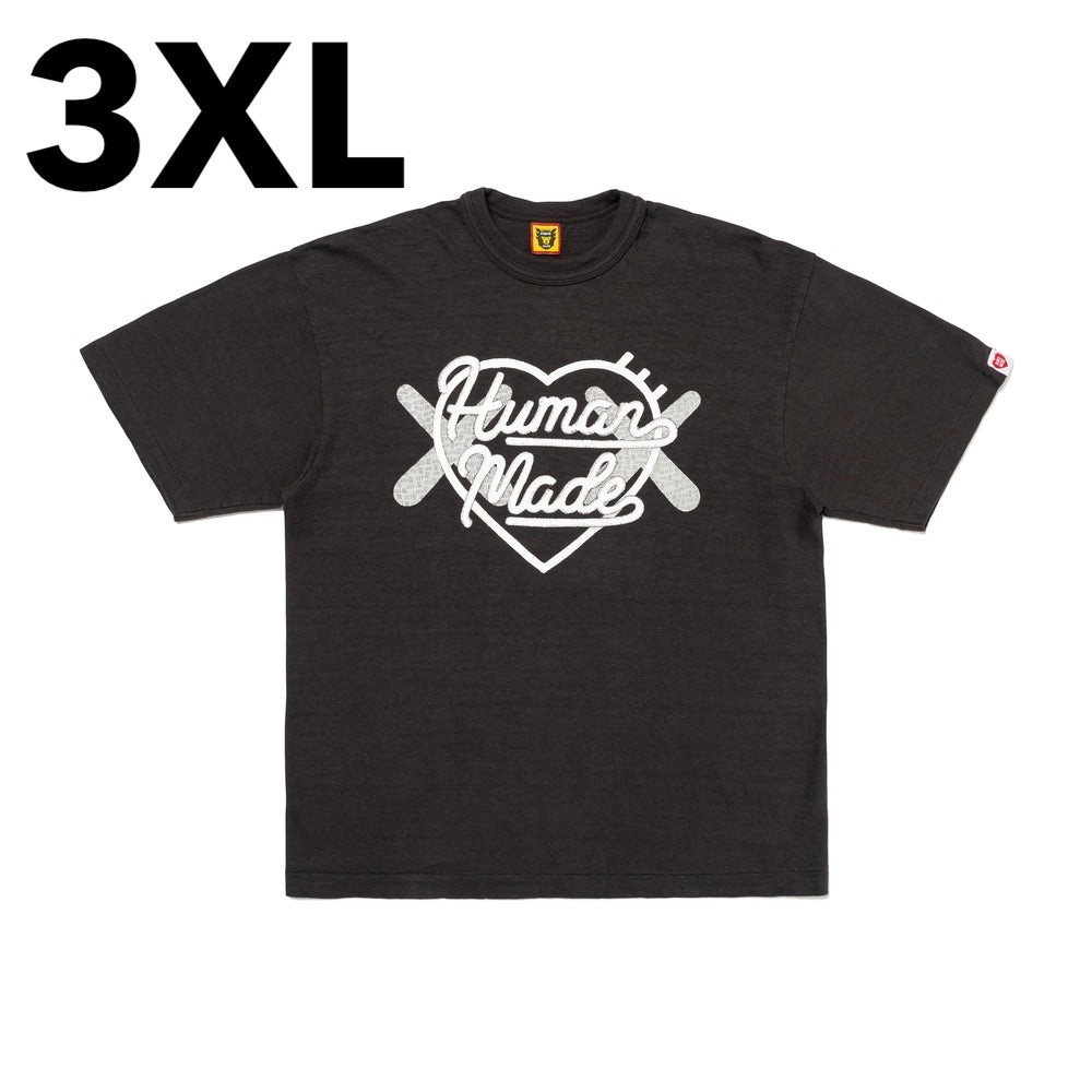 新品 3XL HUMAN MADE KAWS MADE GRAPHIC T-SHIRT #1 BLACK ヒューマンメイド カウズ 半袖Tシャツ Tシャツ 黒 ヒューマンメード ブラック_画像1