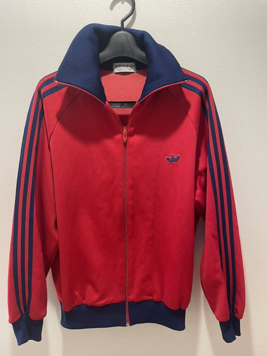 70s 80s adidas アディダス トラックジャケット ジャージ レッド