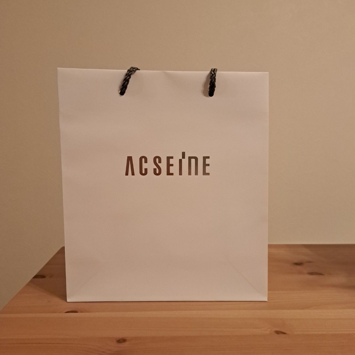 《美品》アクセーヌ ACSEINE ショッパー ショップ袋 ギフト 紙袋　クリスマスプレゼント