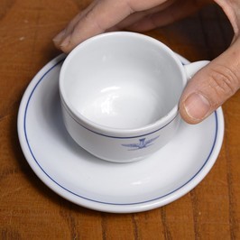イタリア軍放出品 エスプレッソカップ＆ソーサー 食器 [ デッドストック / 小 ] 軍払い下げ品 マグカップ コップの画像3