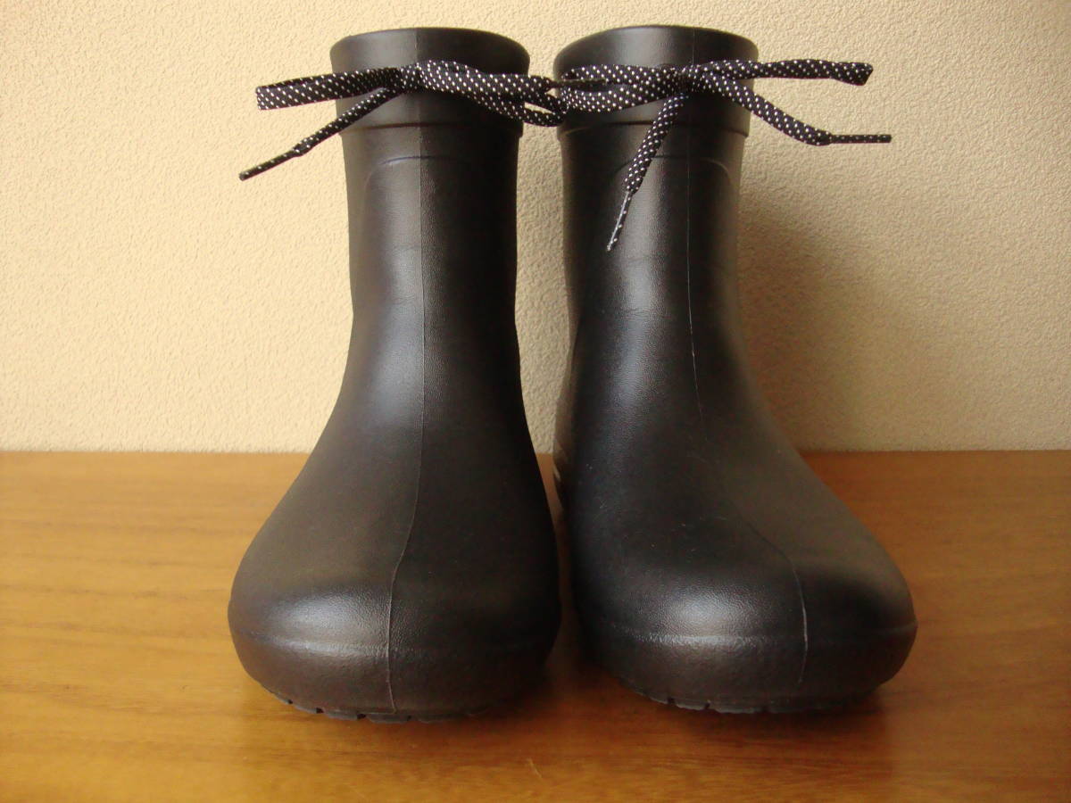 crocs クロックス 長靴 レイン ブーツ W8 24cm 黒 ブラック レディース フリーセイル ショーティー Freesail Shorty Rain Boot_画像2