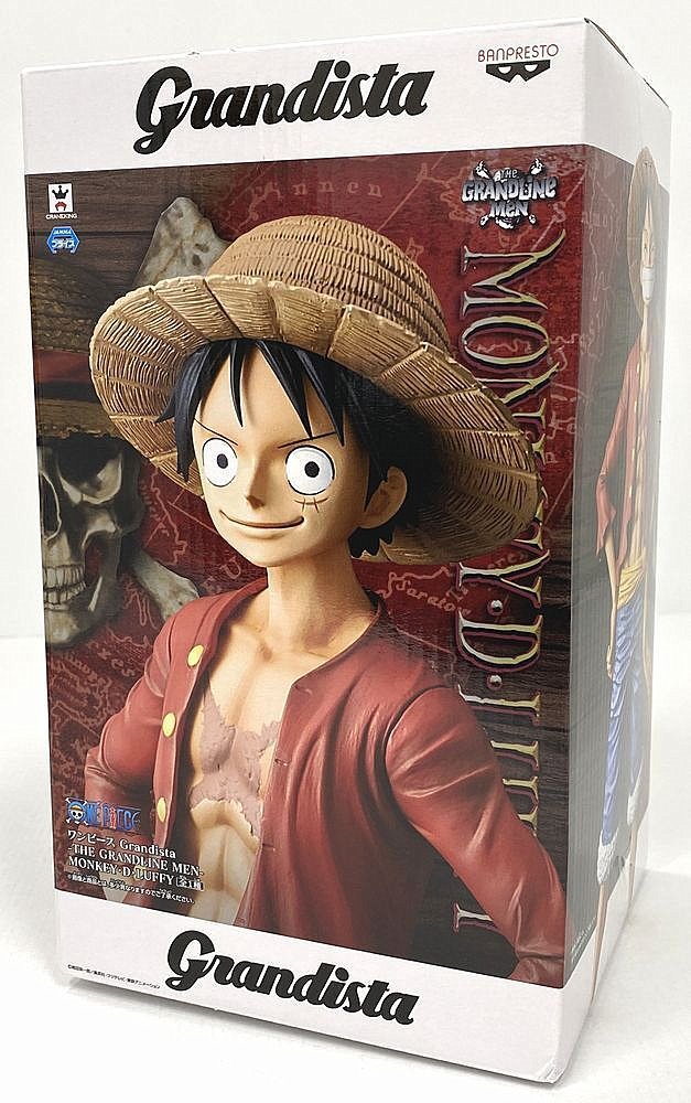 Qa869★バンプレスト ワンピース Grandista THE GRANDLINE MEN MONKEY・D・LUFFY ルフィ フィギュア 箱イタミ有 未開封/中古★_画像1