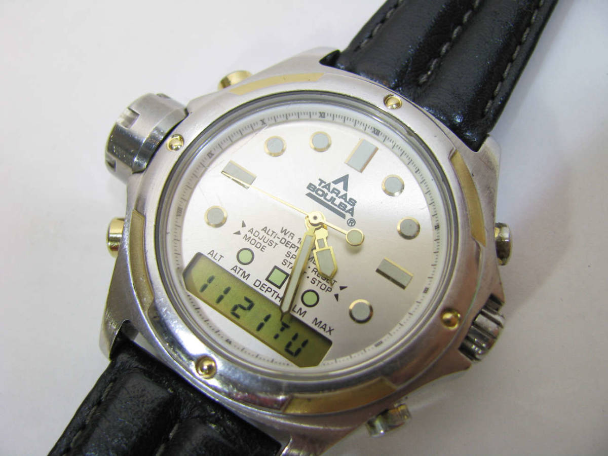 ★中古品★TARAS BOULBA CASIO 腕時計 AW-710 ALTI-DEPTH MATER ダブルネーム_画像1