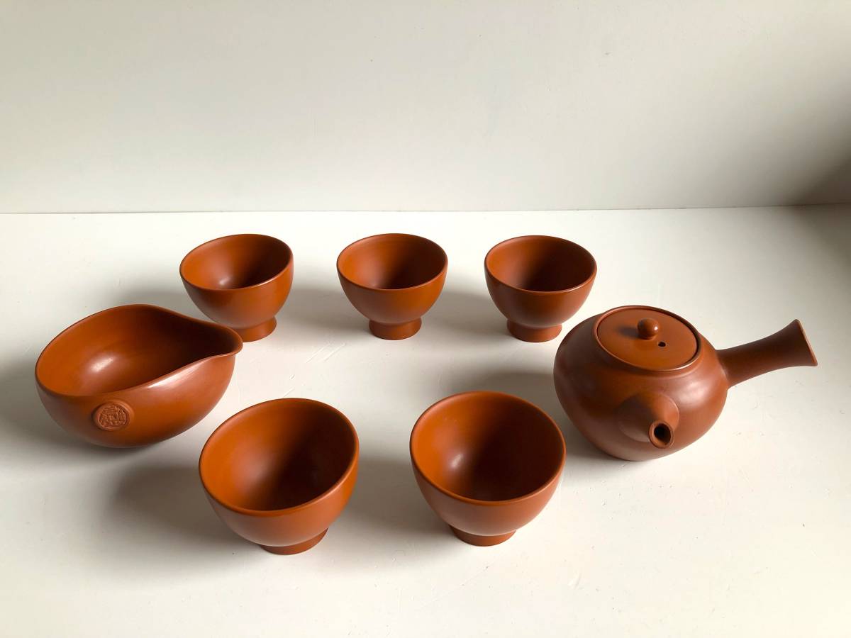 丸山金水 佐渡 無名異焼 茶器揃え 湯呑×5 急須 湯冷まし|Yahoo 丸山金水 佐渡 無名異焼 茶器揃え 湯呑×5 急須 湯冷まし|Yahoo