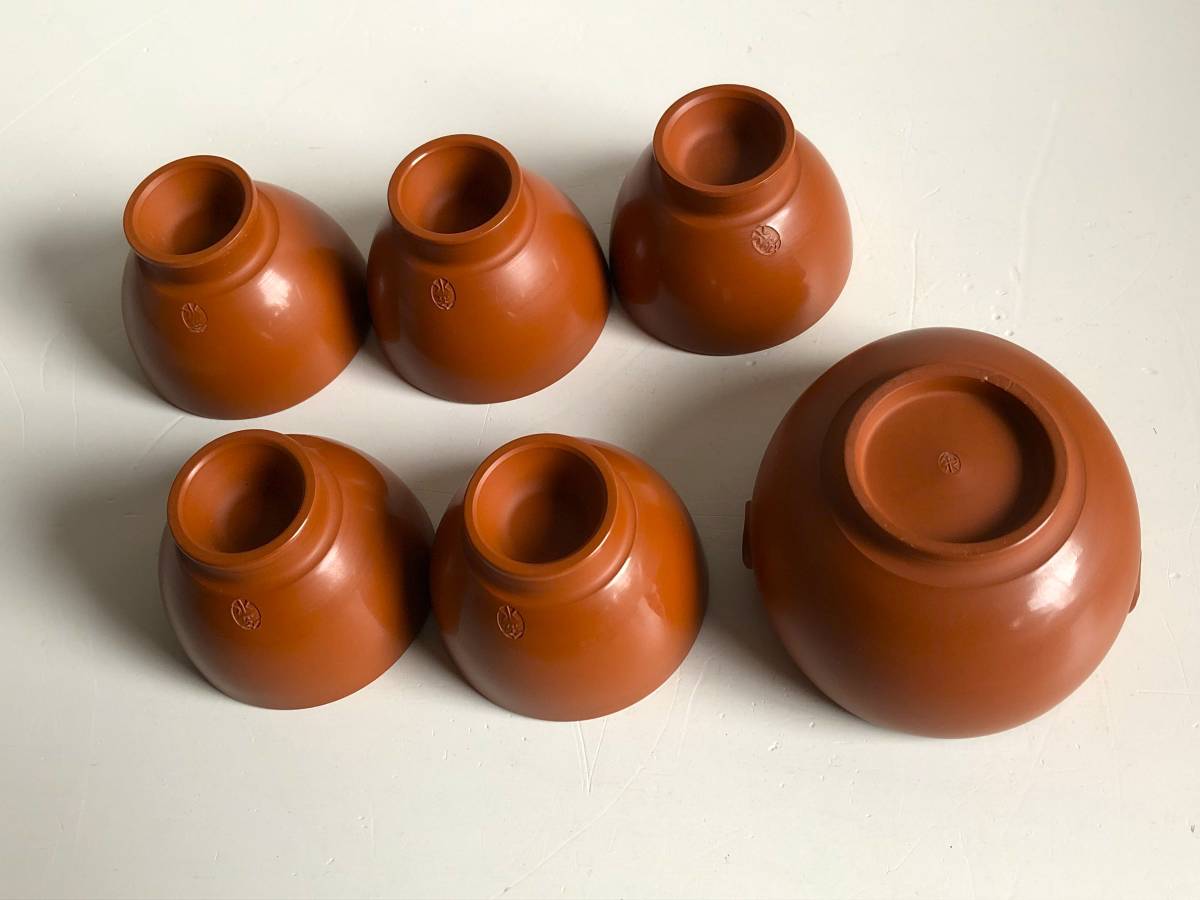 丸山金水 佐渡 無名異焼 茶器揃え 湯呑×5 急須 湯冷まし|Yahoo 丸山金水 佐渡 無名異焼 茶器揃え 湯呑×5 急須 湯冷まし|Yahoo