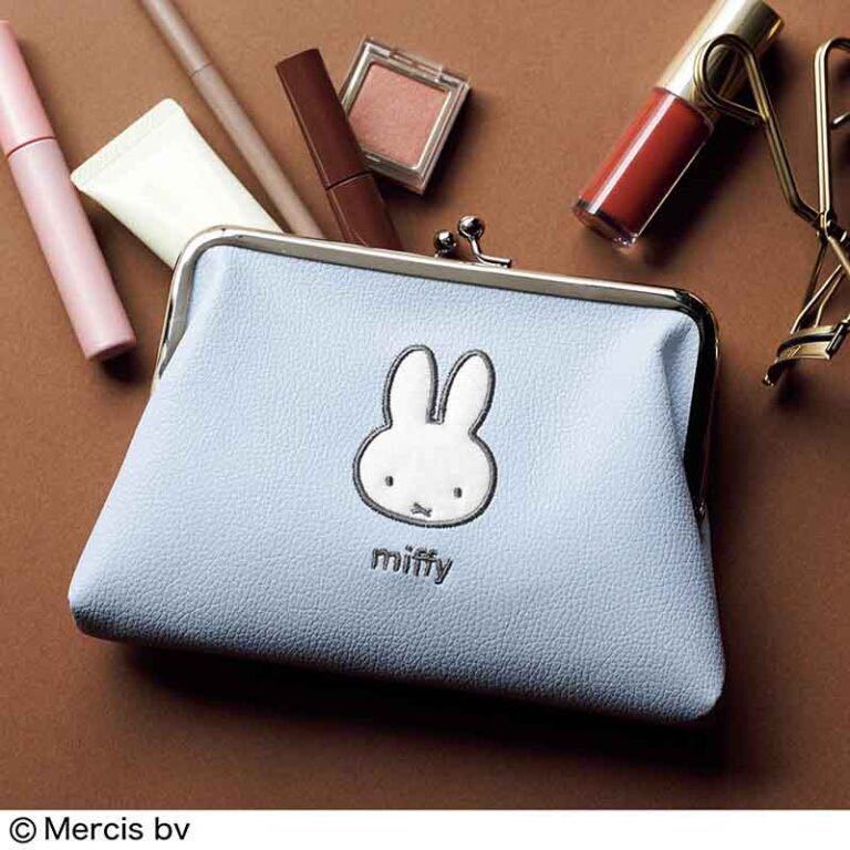 即決★送料込★SPRiNG付録【miffy ふわふわアップリケのミッフィーがかわいいレザー調がま口ポーチ】スプリング12月号 付録のみ匿名配送_画像1