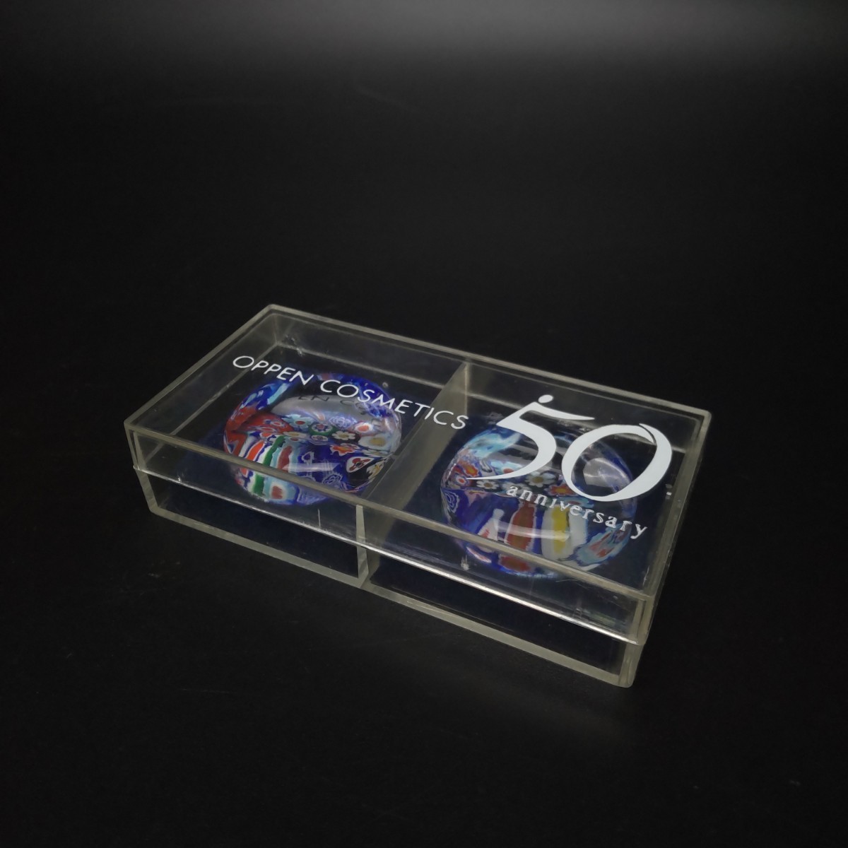 【レア】ムラノガラス オッペン化粧品 50周年記念 箸置き ペーパーウエイト イタリア ベネチアンガラス ムラーノガラス ガラス工芸_画像1