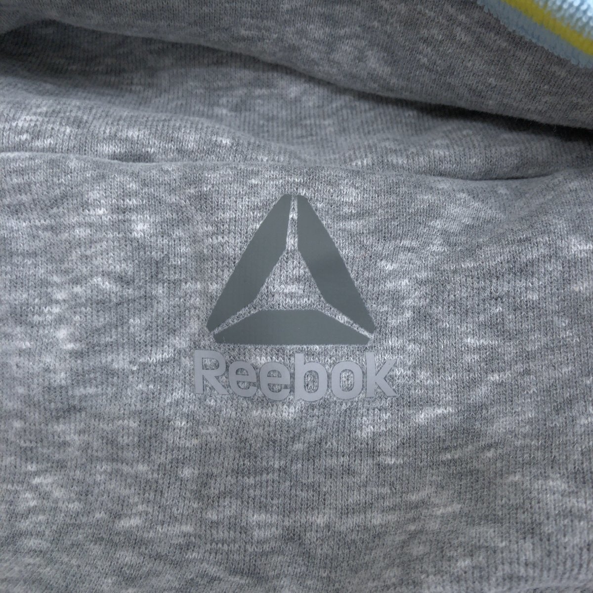 ●新品 Reebok リーボック 定価8,900円+税 切替デザイン ジップアップ スウェット ジャケット L グレー 長袖 羽織り ジャージ 未使用_画像7