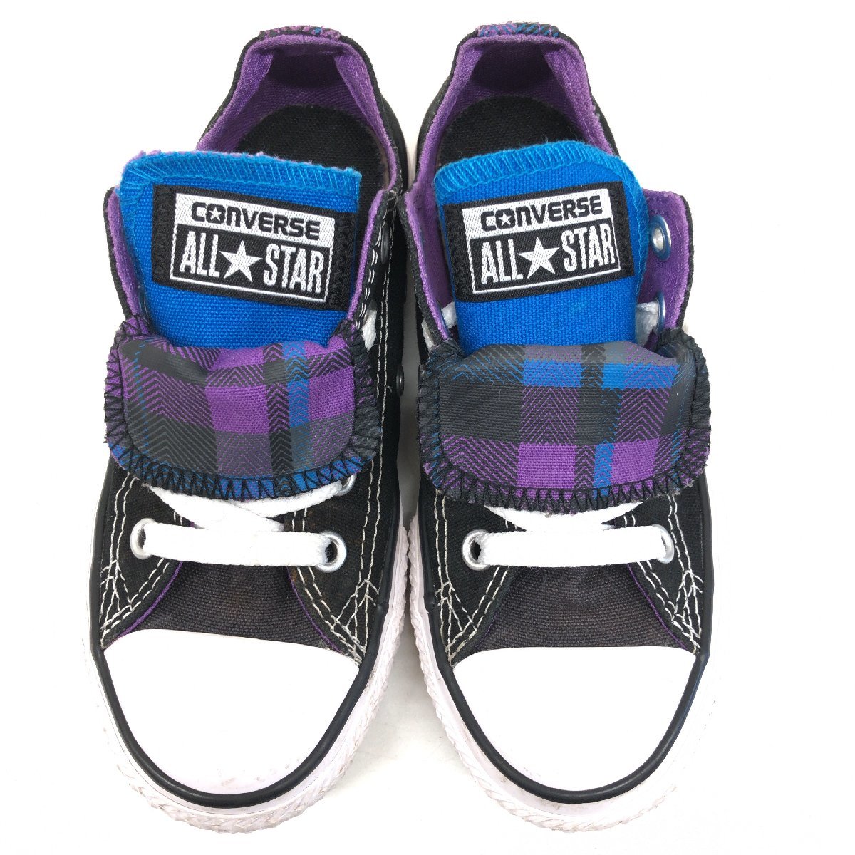 *CONVERSE Converse все Star Play do двойной язык парусина low cut спортивные туфли 18cm чёрный черный спортивная обувь Kids Junior 