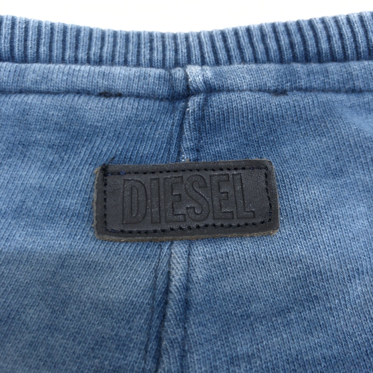 ●DIESEL ディーゼル 藍染め オーバーサイズ スウェット チュニック トレーナー XS 濃紺 インディゴ 長袖 ビッグシルエット レディース_画像4