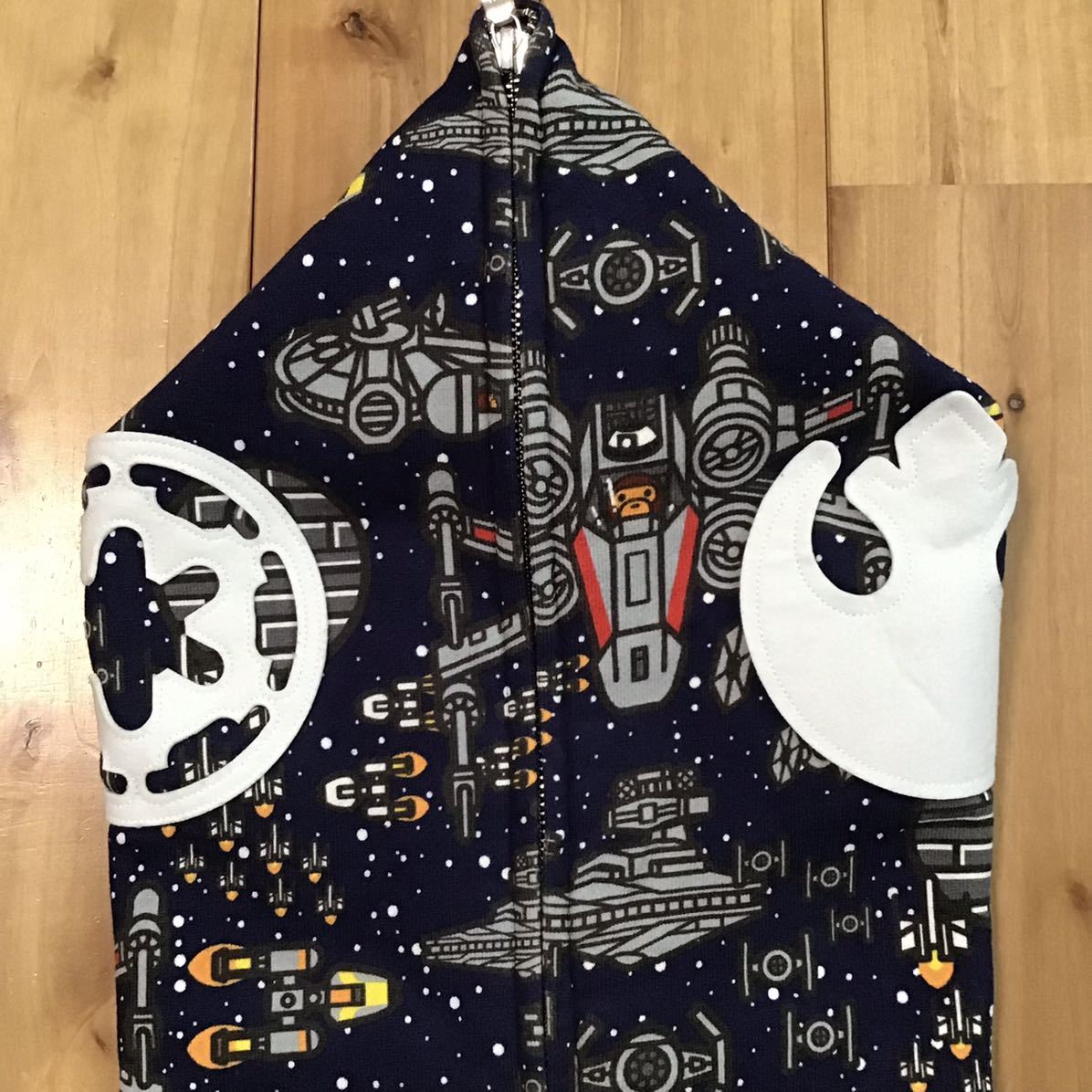 STARWARS × BAPE マイロ フルジップ パーカー Mサイズ a bathing ape full zip hoodie スターウォーズ エイプ ベイプ star wars milo i75_画像2