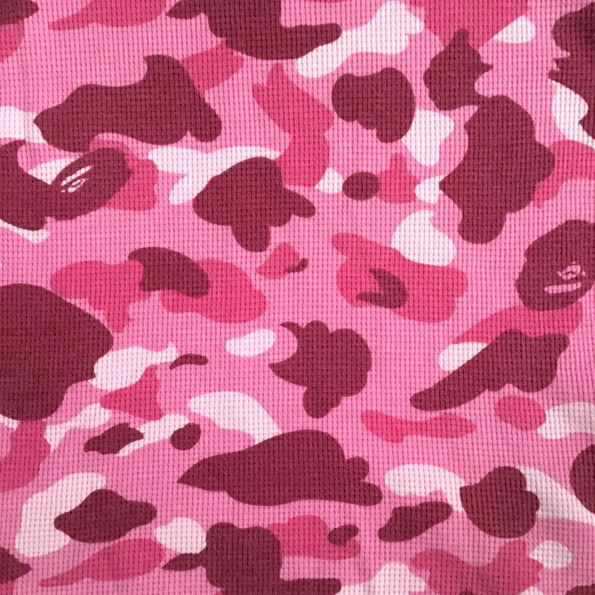 Pink camo サーマル Tシャツ Mサイズ a bathing ape BAPE camo エイプ ベイプ アベイシングエイプ NIGO ピンク 迷彩 ピンクカモ w1_画像4