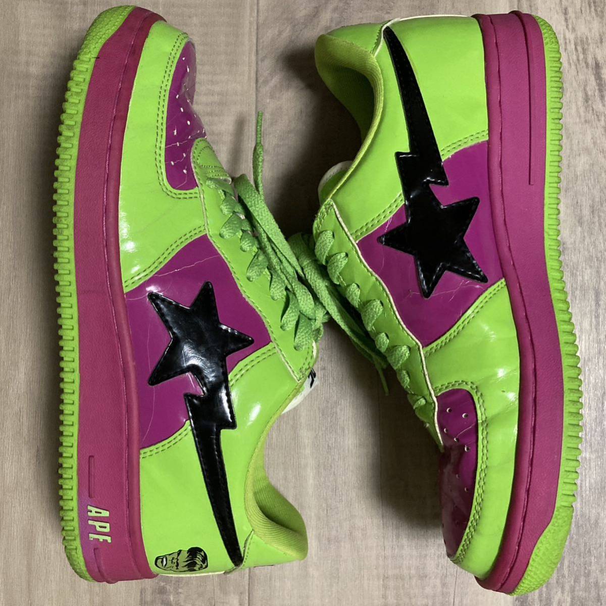 2005 год Marvel Hulk BAPESTA спортивные туфли 27cm a bathing ape BAPE STA shoes sneakers Ape Bape ma- bell Bape старт NIGO i2