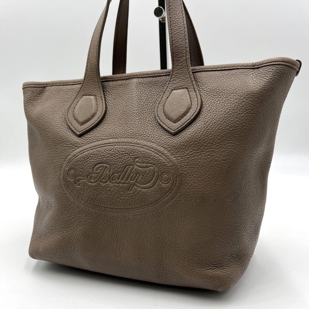 極美品】BALLY バリー ハンドバッグ 手提げ ミニトートバッグ デカロゴ