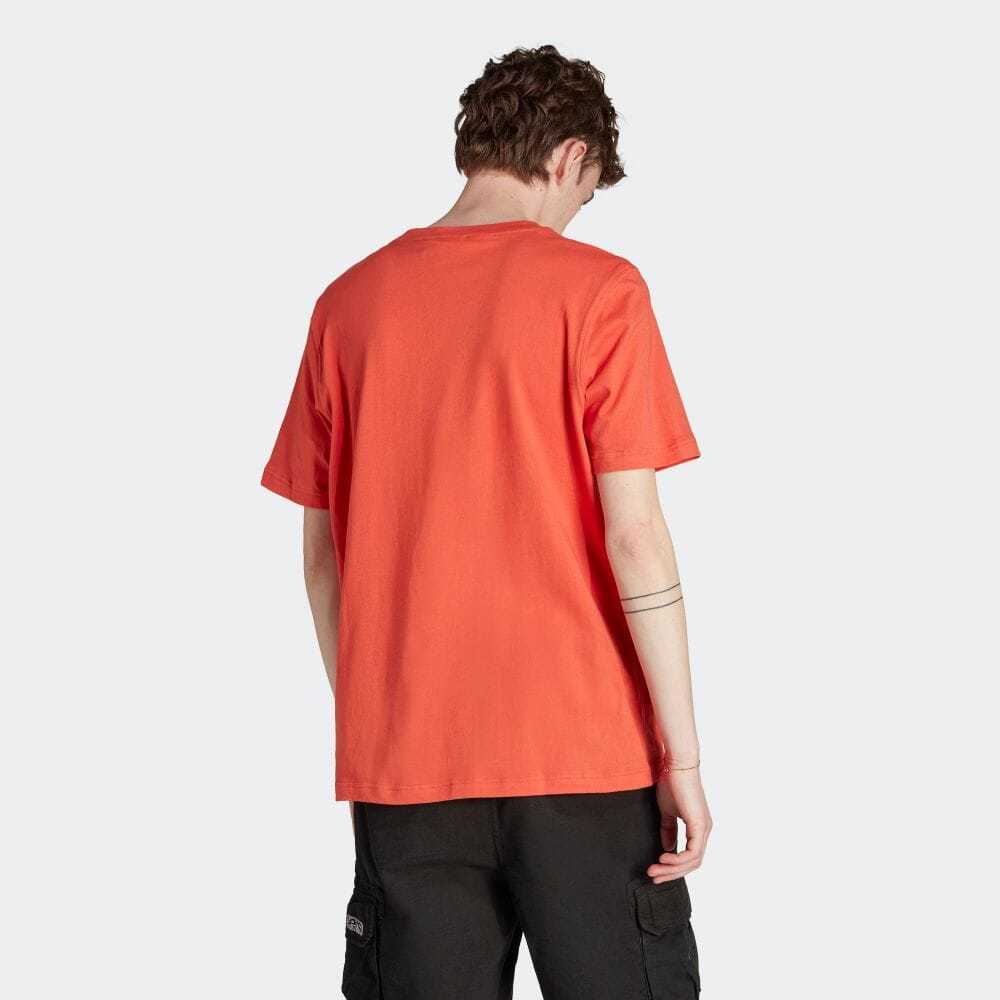 2XL/オレンジ系/新品/adidas originals アディダスオリジナルス/メンズ 半袖Tシャツ トレフォイル XXL 3Lぐらい 大きいサイズ 春夏用_モデル着用画像ご参考までに。