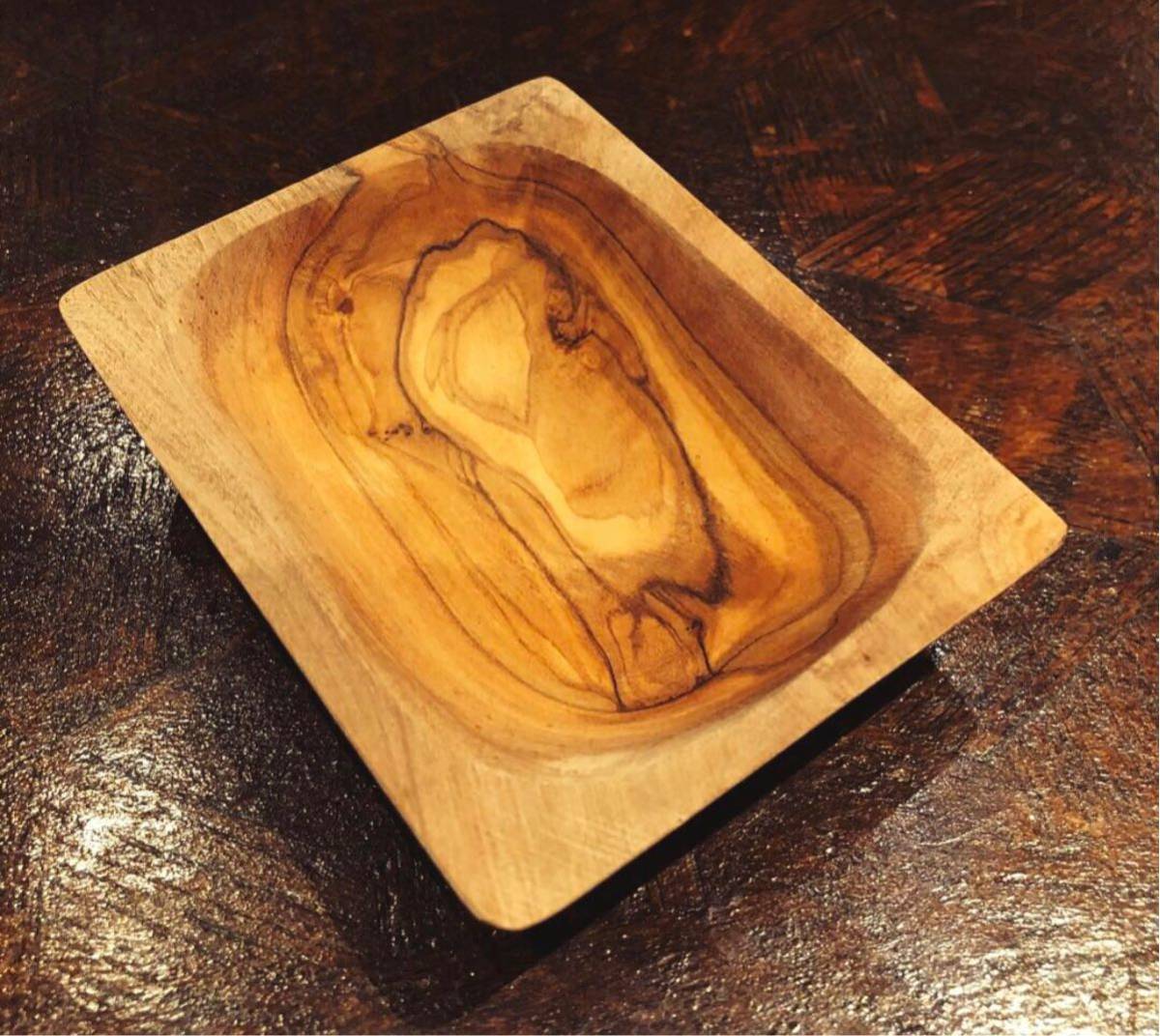 [Felice] olive wood rectangle bowl hand made chunijia tableware case 