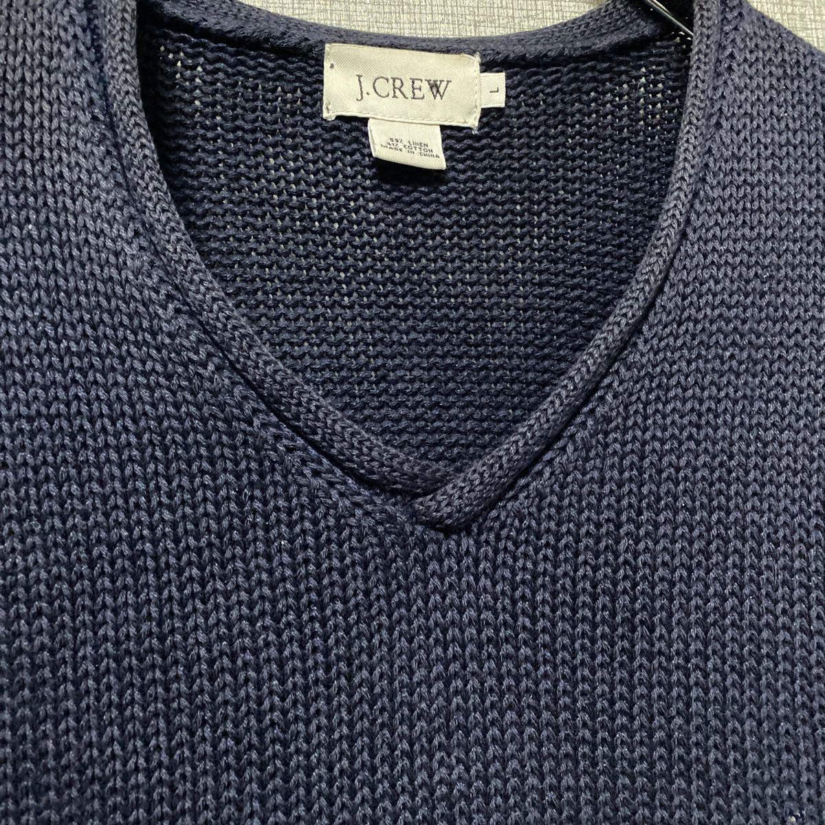 90s ジェイクルー jcrew USA ビンテージ ヴィンテージ コットン リネン ニット セーター ベスト アメリカ 古着 レア 名作 オールド 希少_画像5