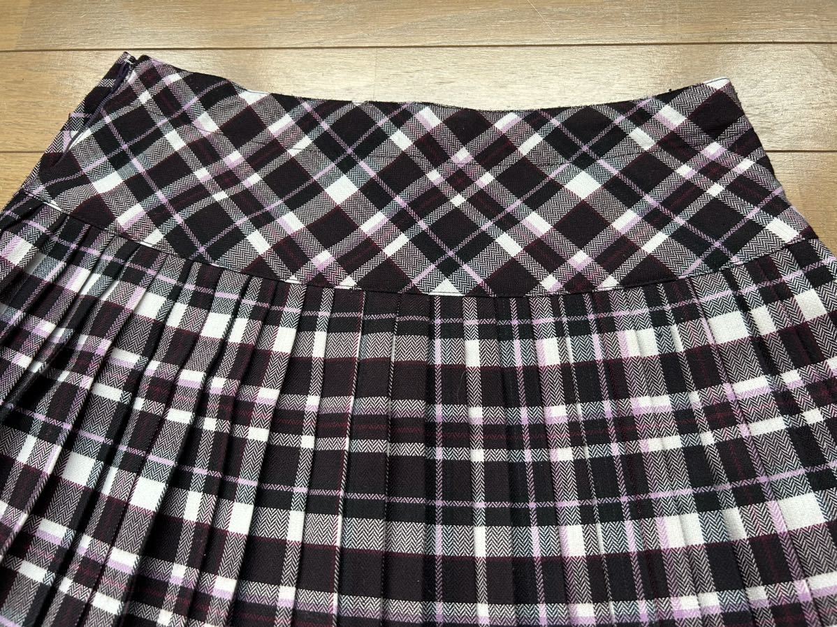  cleaning settled 160cm Mezzo Piano pleated skirt check pattern 