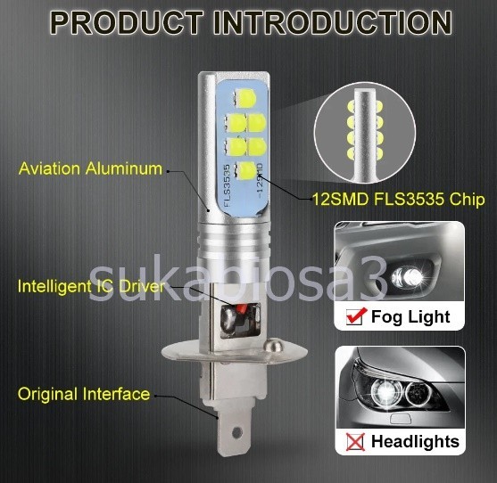 ST041:★人気商品★H1 H3 LED 電球超高輝度 12 3535SMD 車のフォグランプ 12V 24V 6000K ホワイトドライビングデイランニングランプオート_画像5