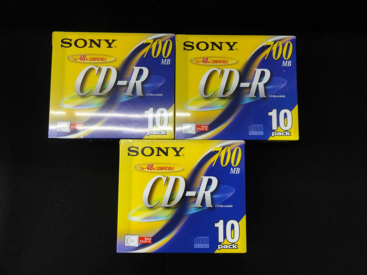 新品未開封品　SONY CD-R 10CDQ80DNS 3パック_画像1