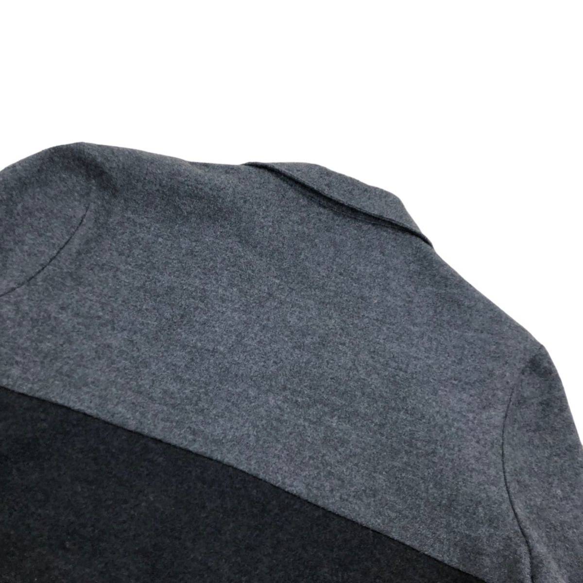 S156 Jocomomola ホコモモラ ジャケット 上着 羽織り トップス 長袖 毛100% レディース 40 ブラック 黒 グレー_画像6