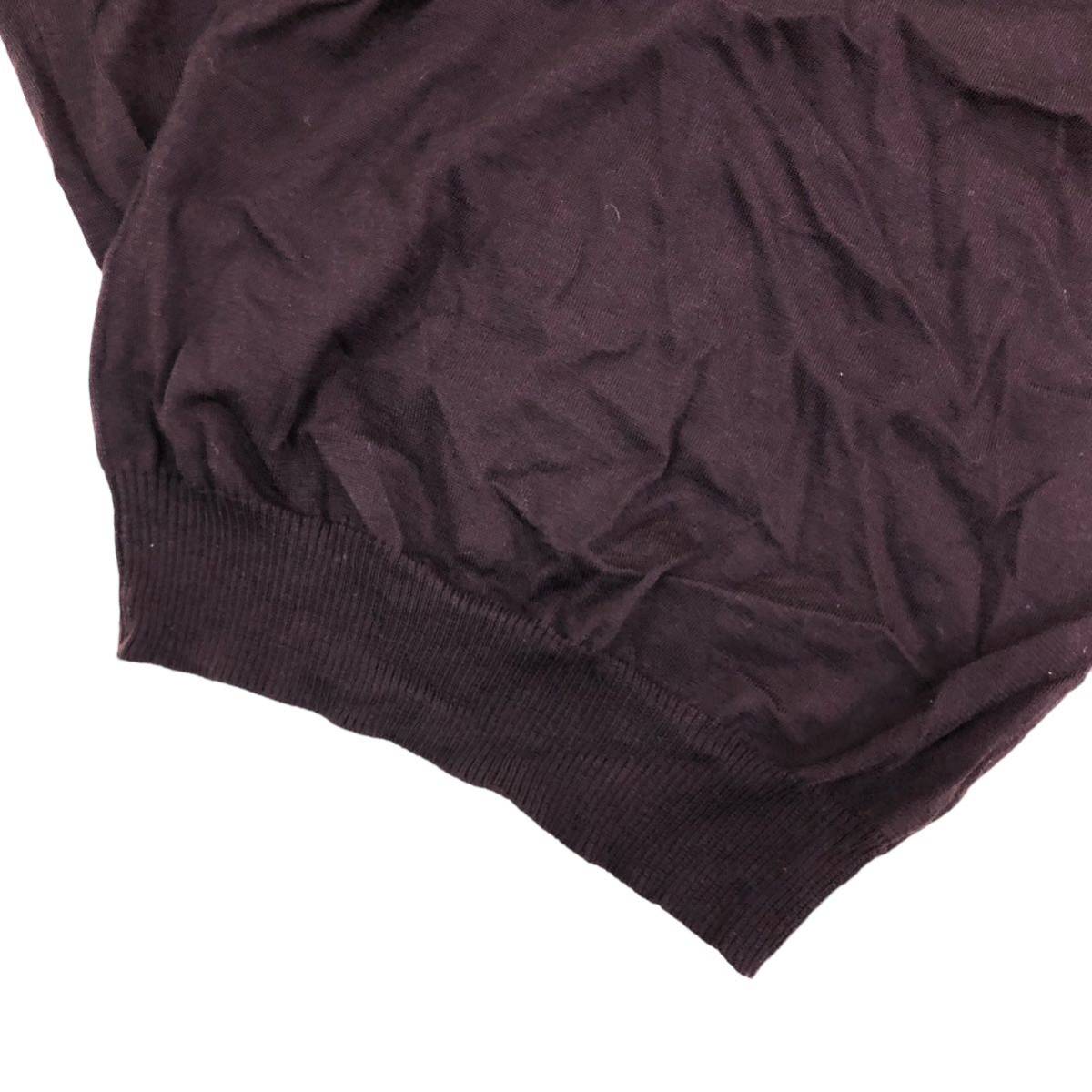 NS095 MARGARET HOWELL マーガレットハウエル ニットセーター トップス セーター 薄手 毛100% レディース Ⅱ パープル 紫_画像7
