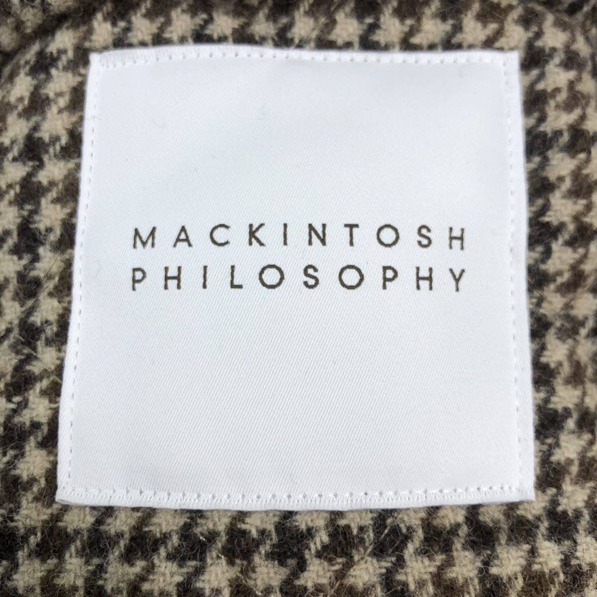 B340 MACKINTOSH PHILOSOPHY マッキントッシュフィロソフィー リバーシブル 2way キルティング ウール ジャケット アウター 上着 茶系 38_画像10