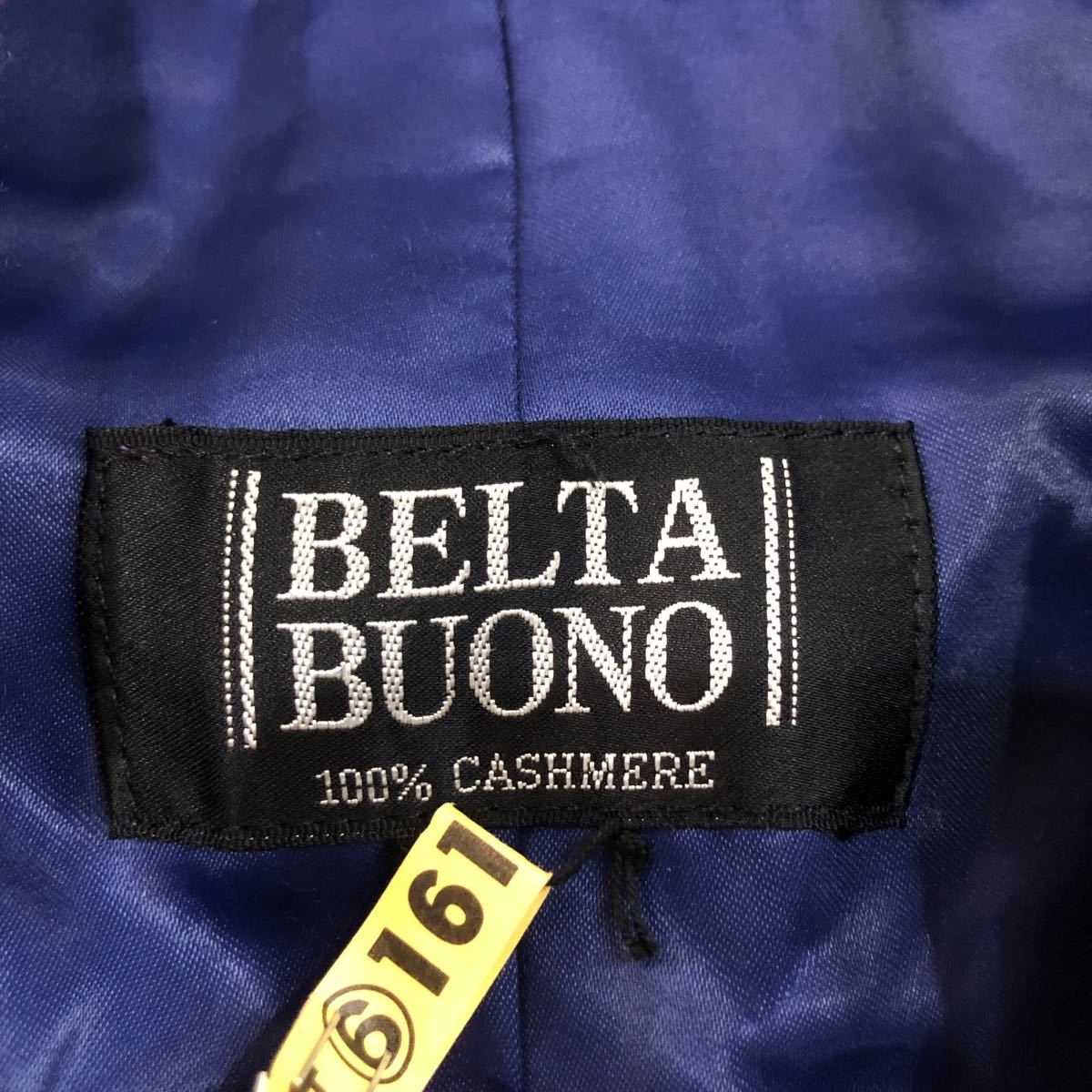 ※B340-1 BELTA BUONO ベルタボーノ カシミヤ 100% ロングコート コート アウター 上着 羽織り パープル 紫 レディース 実寸参考の画像10