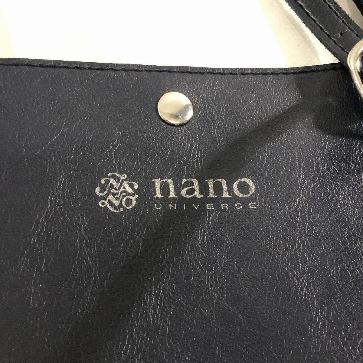 nano UNIVERSE Nano Universe кожзаменитель большая сумка темно-синий б/у 