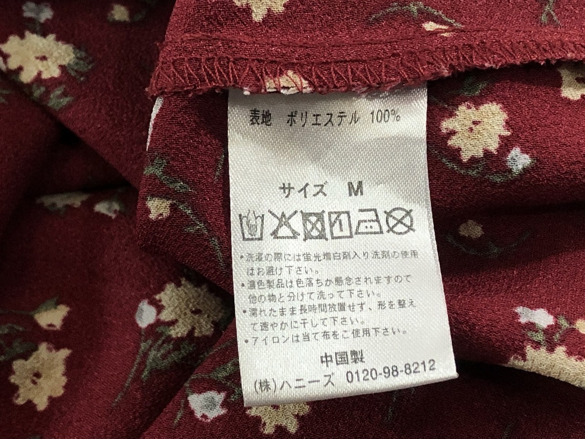 ■【C・O・L・Z・A】コルザ/7分袖　シフォンチュニック・ノースリーブTシャツ　2点セット/ハニーズ[Ｍ]赤・カーキ《美品》_画像5