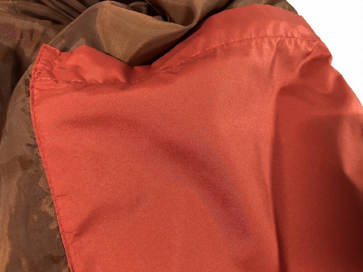 ユニクロ UNIQLO 中綿 キルティング ジャケット コートコーデュロイ コート メンズ S 赤x茶 美品 中古 K2_画像7