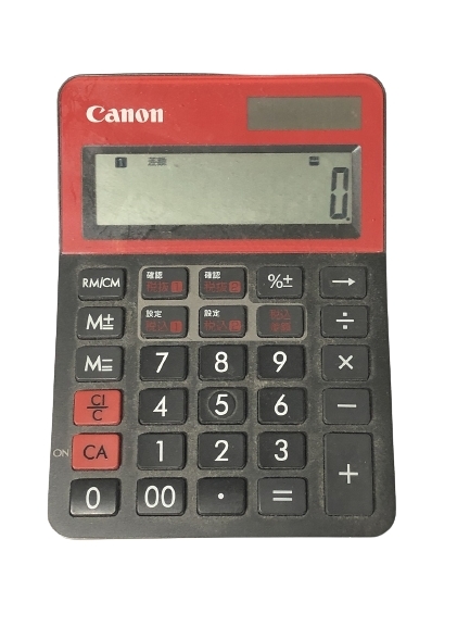  Canon Canon calculator 2 point set!! solar power used postage 185 jpy 
